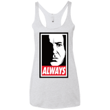 T-Shirts Heather White / X-Small ALWAYS Women's Triblend Racerback Tank