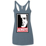 T-Shirts Indigo / X-Small ALWAYS Women's Triblend Racerback Tank