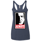 T-Shirts Vintage Navy / X-Small ALWAYS Women's Triblend Racerback Tank