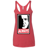 T-Shirts Vintage Red / X-Small ALWAYS Women's Triblend Racerback Tank