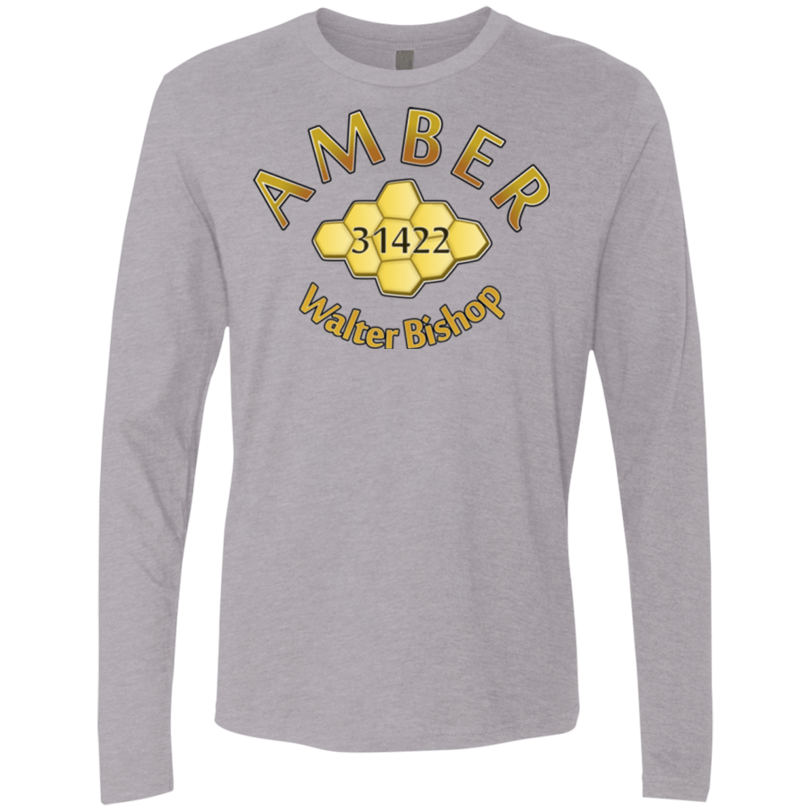 T-Shirts Heather Grey / Small Amber Men's Premium Long Sleeve