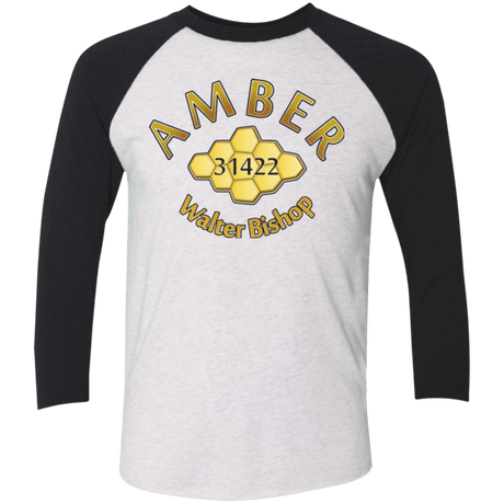 T-Shirts Heather White/Vintage Black / X-Small Amber Triblend 3/4 Sleeve