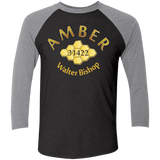 T-Shirts Vintage Black/Premium Heather / X-Small Amber Triblend 3/4 Sleeve