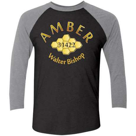 T-Shirts Vintage Black/Premium Heather / X-Small Amber Triblend 3/4 Sleeve