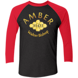 T-Shirts Vintage Black/Vintage Red / X-Small Amber Triblend 3/4 Sleeve