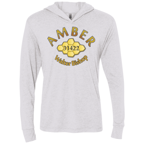 T-Shirts Heather White / X-Small Amber Triblend Long Sleeve Hoodie Tee