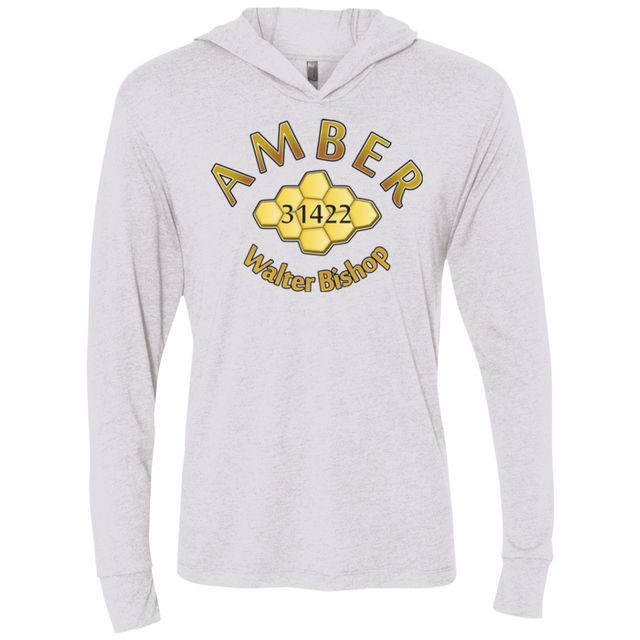 T-Shirts Heather White / X-Small Amber Triblend Long Sleeve Hoodie Tee