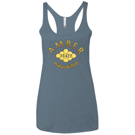 T-Shirts Indigo / X-Small Amber Women's Triblend Racerback Tank