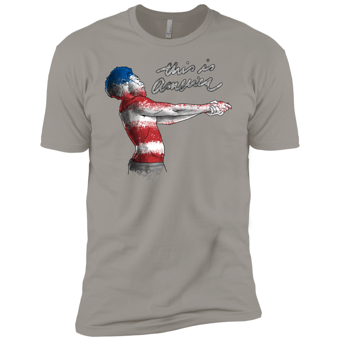 T-Shirts Light Grey / YXS America Boys Premium T-Shirt