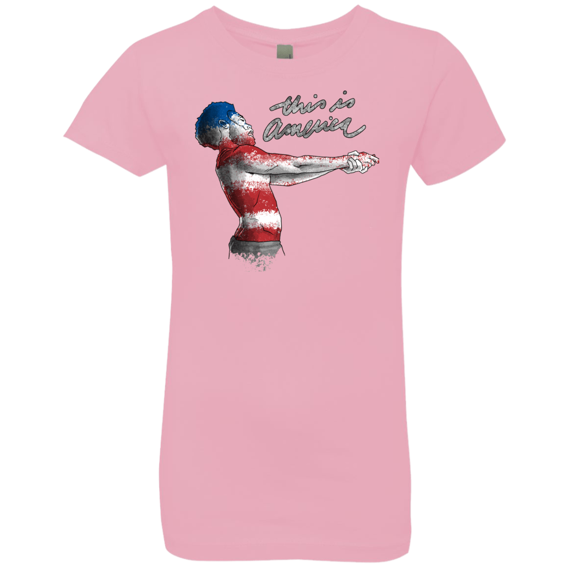 T-Shirts Light Pink / YXS America Girls Premium T-Shirt