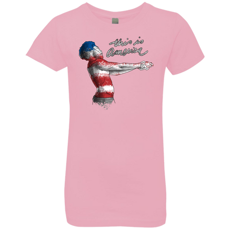 T-Shirts Light Pink / YXS America Girls Premium T-Shirt
