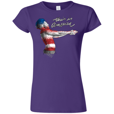 T-Shirts Purple / S America Junior Slimmer-Fit T-Shirt