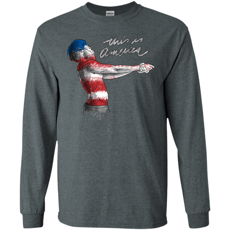 T-Shirts Dark Heather / S America Men's Long Sleeve T-Shirt