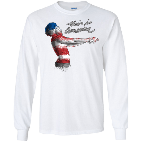 T-Shirts White / S America Men's Long Sleeve T-Shirt