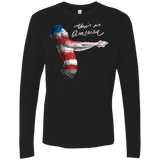 T-Shirts Black / S America Men's Premium Long Sleeve