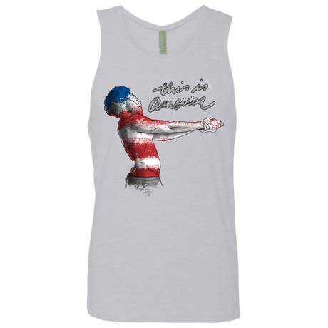 T-Shirts Heather Grey / S America Men's Premium Tank Top