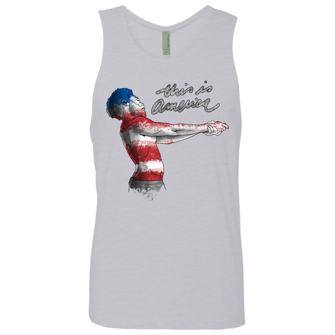 T-Shirts Heather Grey / S America Men's Premium Tank Top