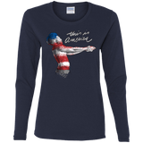 T-Shirts Navy / S America Women's Long Sleeve T-Shirt