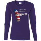 T-Shirts Purple / S America Women's Long Sleeve T-Shirt