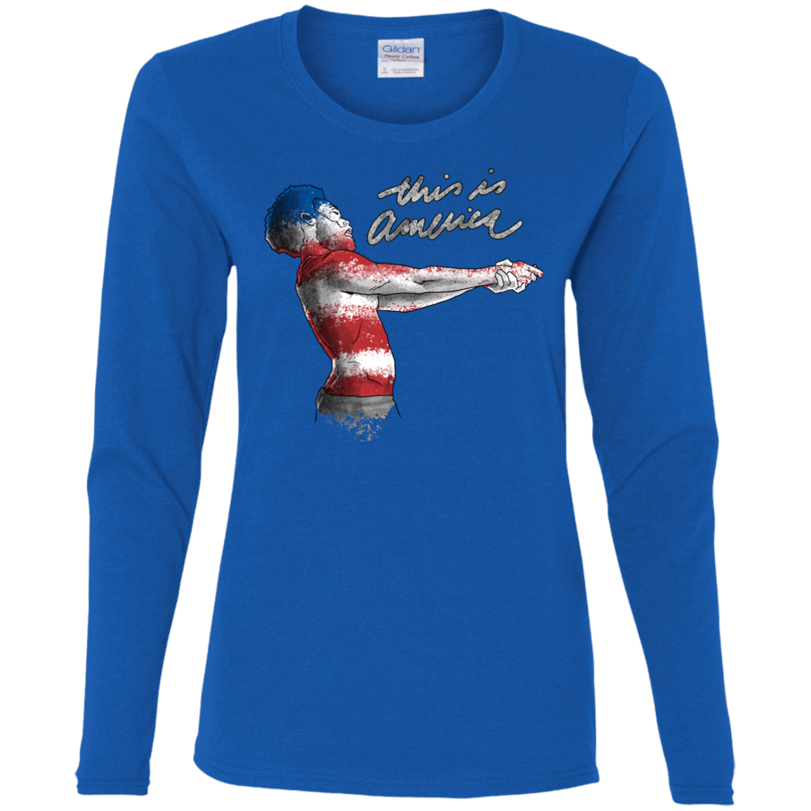 T-Shirts Royal / S America Women's Long Sleeve T-Shirt