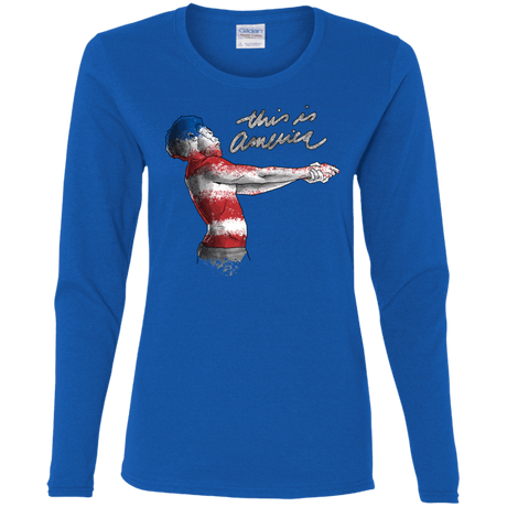 T-Shirts Royal / S America Women's Long Sleeve T-Shirt