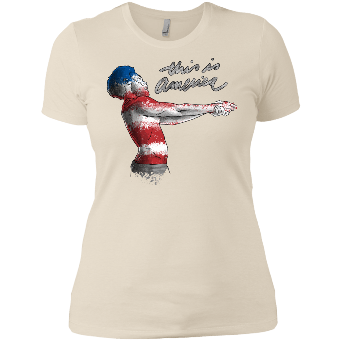T-Shirts Ivory/ / X-Small America Women's Premium T-Shirt
