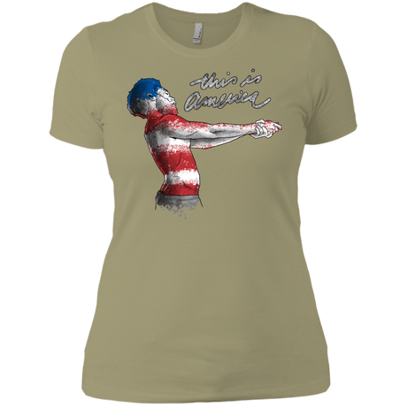 T-Shirts Light Olive / X-Small America Women's Premium T-Shirt