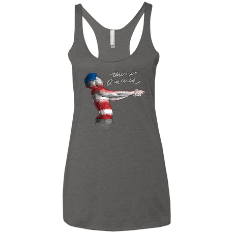 T-Shirts Premium Heather / X-Small America Women's Triblend Racerback Tank