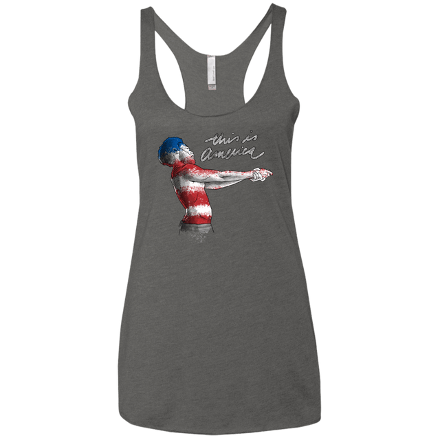 T-Shirts Premium Heather / X-Small America Women's Triblend Racerback Tank