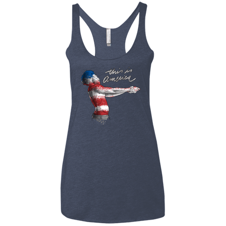 T-Shirts Vintage Navy / X-Small America Women's Triblend Racerback Tank