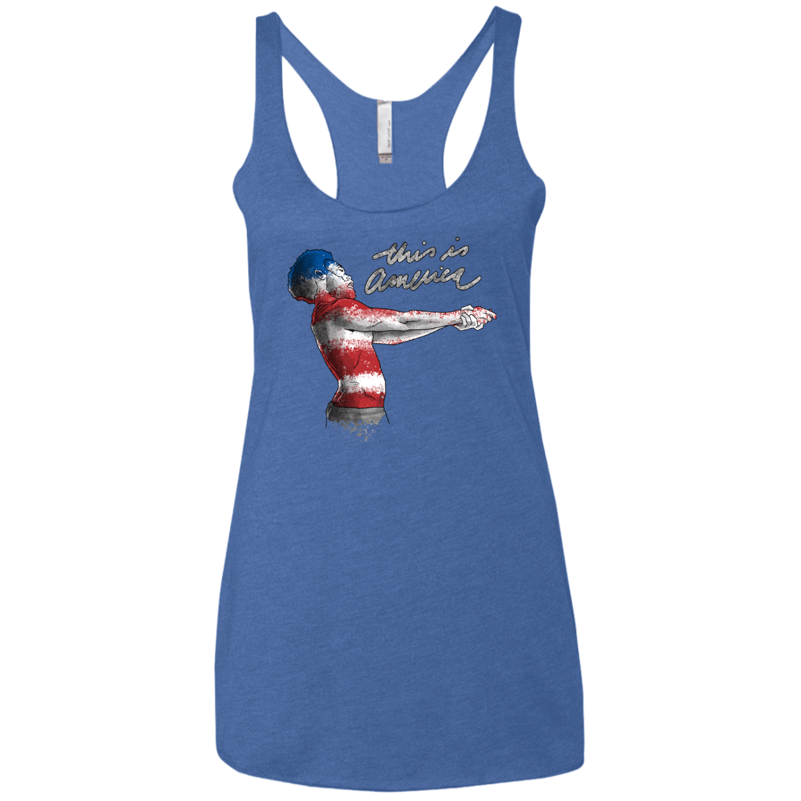 T-Shirts Vintage Royal / X-Small America Women's Triblend Racerback Tank