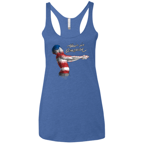 T-Shirts Vintage Royal / X-Small America Women's Triblend Racerback Tank