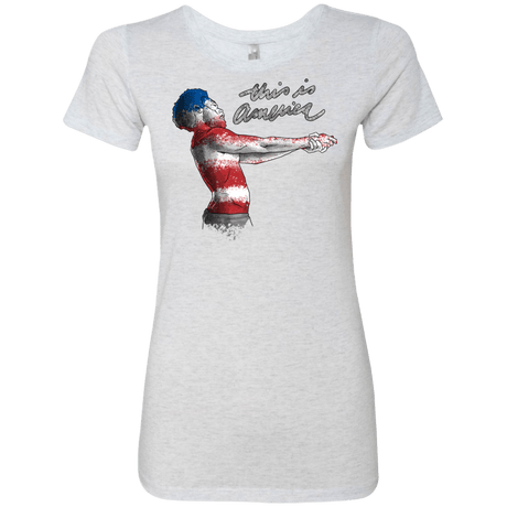 T-Shirts Heather White / S America Women's Triblend T-Shirt