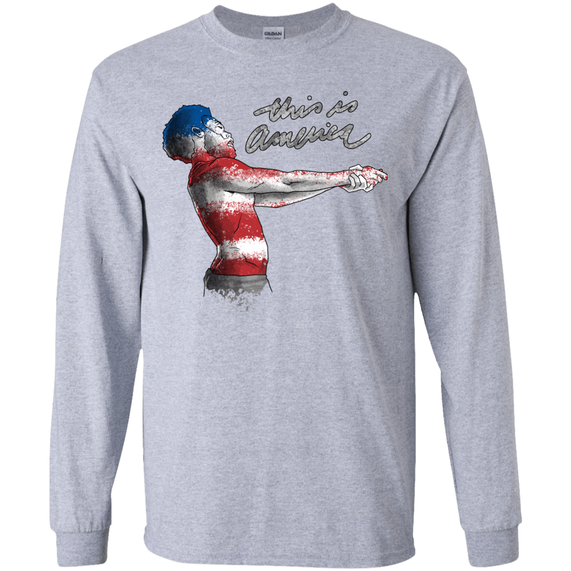 T-Shirts Sport Grey / YS America Youth Long Sleeve T-Shirt