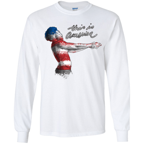 T-Shirts White / YS America Youth Long Sleeve T-Shirt