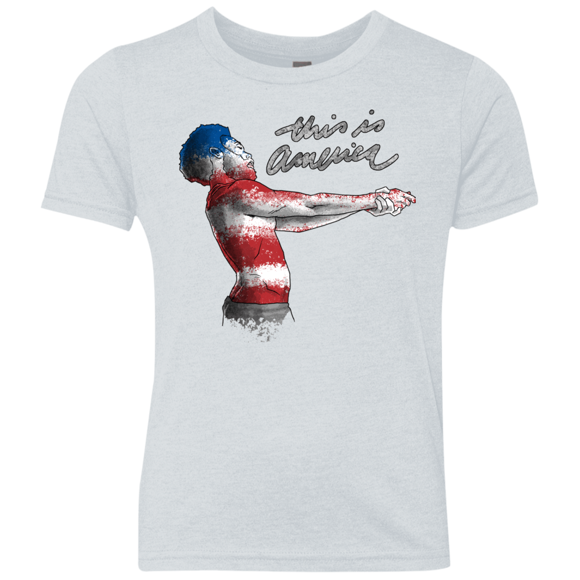 T-Shirts Heather White / YXS America Youth Triblend T-Shirt