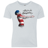 T-Shirts Heather White / YXS America Youth Triblend T-Shirt