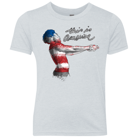 T-Shirts Heather White / YXS America Youth Triblend T-Shirt