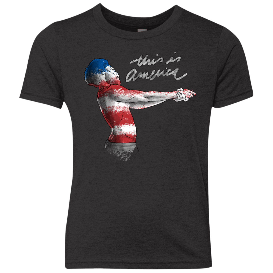 T-Shirts Vintage Black / YXS America Youth Triblend T-Shirt
