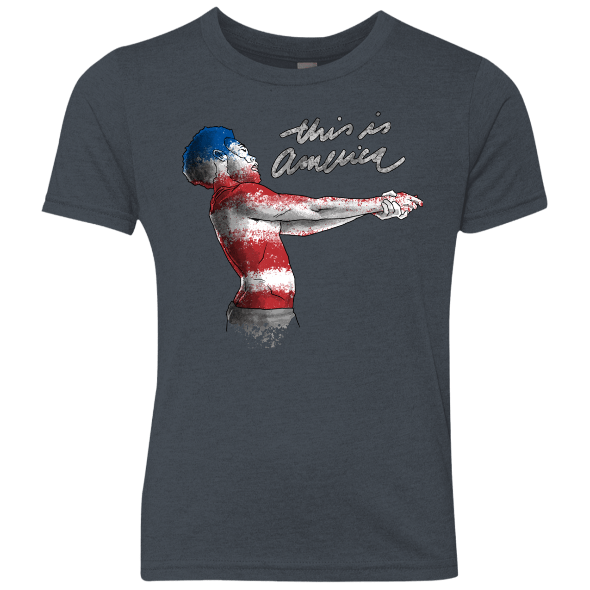 T-Shirts Vintage Navy / YXS America Youth Triblend T-Shirt