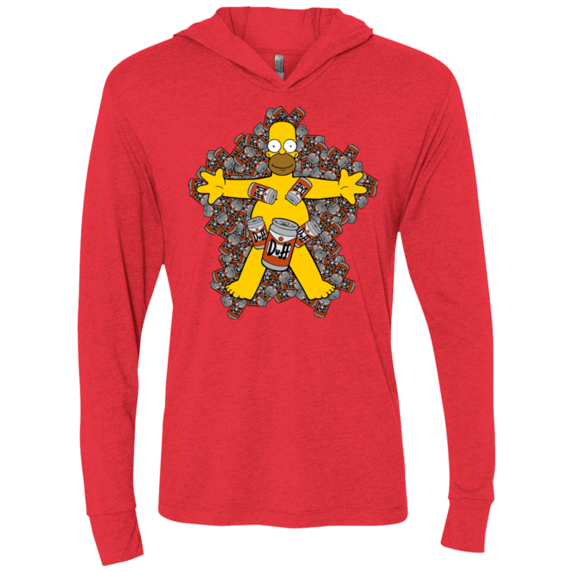 American Duff Triblend Long Sleeve Hoodie Tee