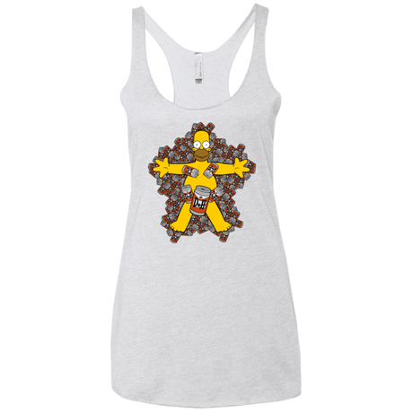 T-Shirts Heather White / X-Small American Duff Women's Triblend Racerback Tank
