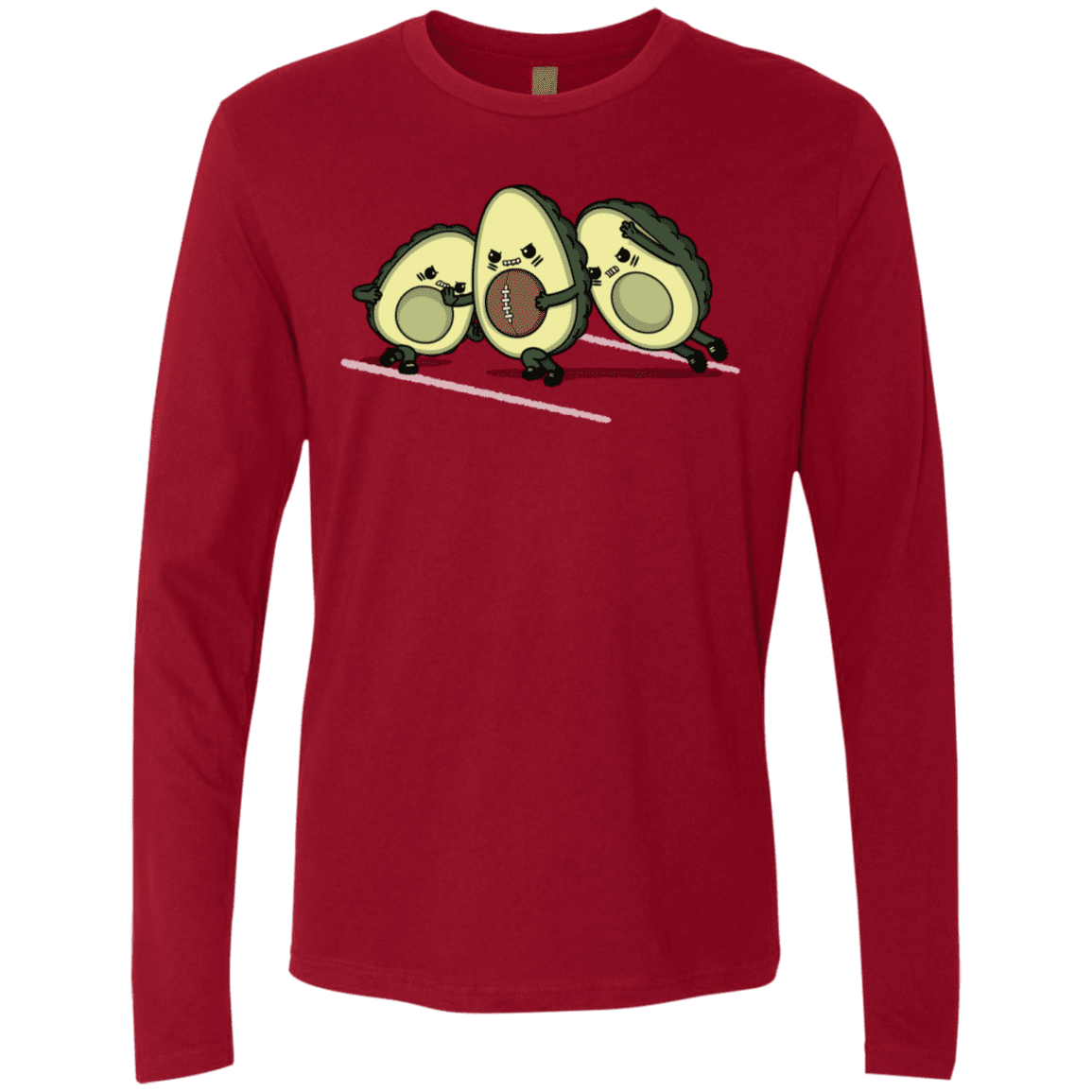 T-Shirts Cardinal / S American Footbone Men's Premium Long Sleeve