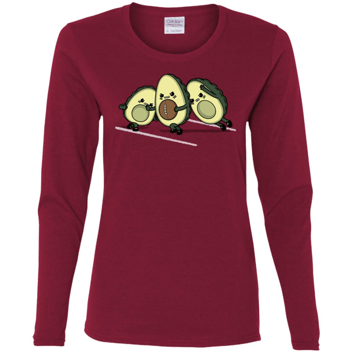 T-Shirts Cardinal / S American Footbone Women's Long Sleeve T-Shirt