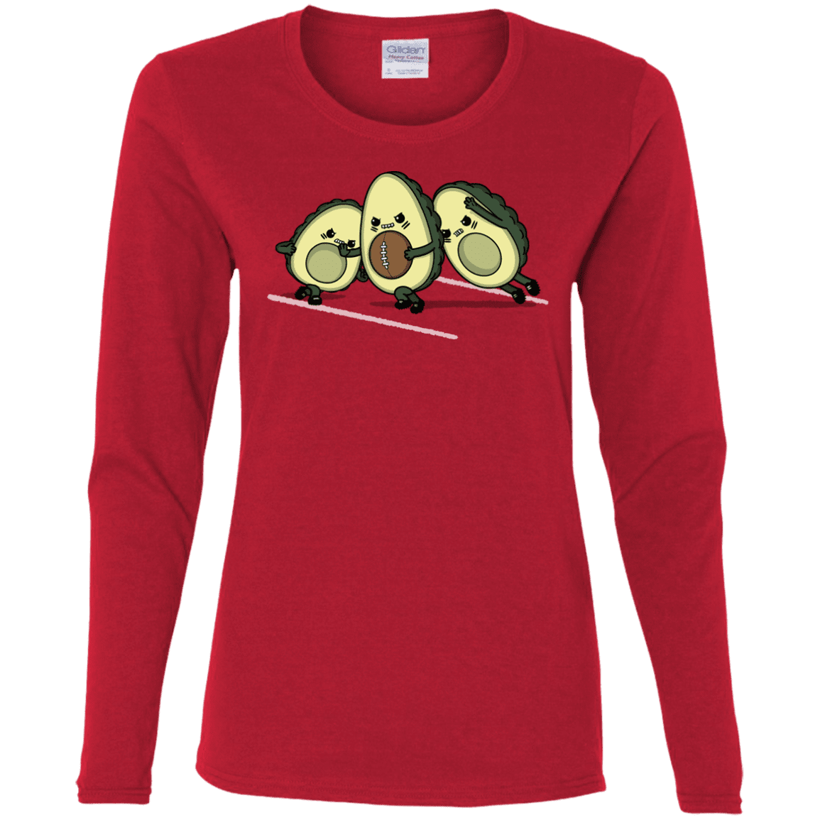 T-Shirts Red / S American Footbone Women's Long Sleeve T-Shirt