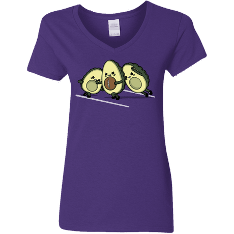 T-Shirts Purple / S American Footbone Women's V-Neck T-Shirt