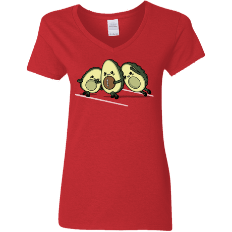 T-Shirts Red / S American Footbone Women's V-Neck T-Shirt