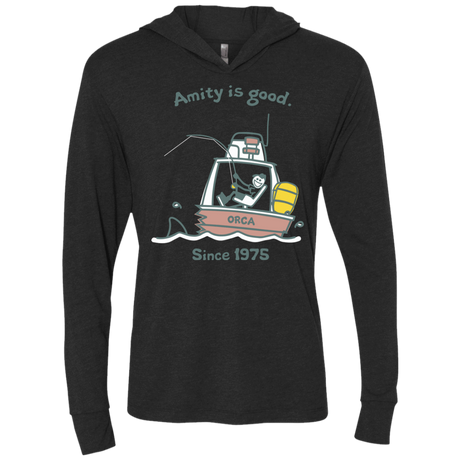 T-Shirts Vintage Black / X-Small Amity Is Good Triblend Long Sleeve Hoodie Tee