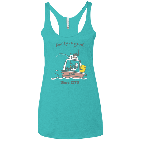 T-Shirts Tahiti Blue / X-Small Amity Is Good Women's Triblend Racerback Tank