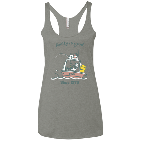 T-Shirts Venetian Grey / X-Small Amity Is Good Women's Triblend Racerback Tank